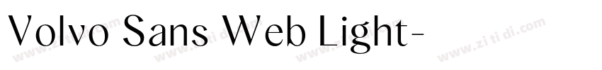 Volvo Sans Web Light字体转换